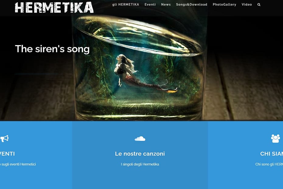 Sito internet per la band HERMETIKA