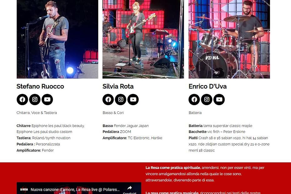 Landing page "La Resa"