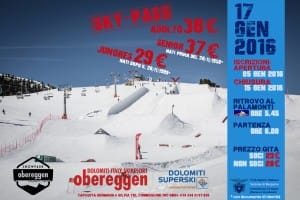 VOLANTINO PER GITA A OBEREGGEN C.A.I. BERGAMO 