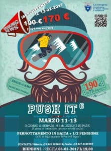 VOLANTINO PER EVENTO PUSH IT 2017 C.A.I. BERGAMO